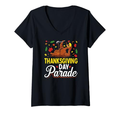 Damen Erntedankfest-Parade Erntedankfest T-Shirt mit V-Ausschnitt Damen Erntedankfest-Parade Erntedankfest T-Shirt mit V-Ausschnitt von Thanksgiving Day Parade Costume