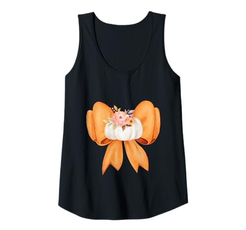 Damen Orange Kürbis Kokette Bogen Herbst Ernte Thanksgiving Tank Top Damen Orange Kürbis Kokette Bogen Herbst Ernte Thanksgiving Tank Top von Thanksgiving Fall Coquette Bow Designs