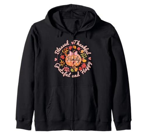Thanksgiving -Shirts für Frauen dankbar dankbar gesegnet Kapuzenjacke von Thanksgiving Family Herbst Kürbisgeschenke Frauen