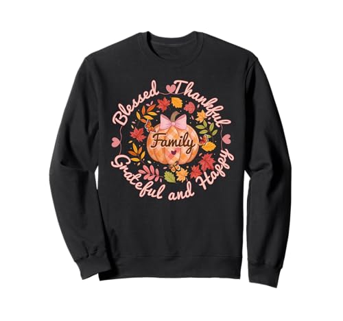 Thanksgiving -Shirts für Frauen dankbar dankbar gesegnet Sweatshirt Thanksgiving -Shirts für Frauen dankbar dankbar gesegnet Sweatshirt von Thanksgiving Family Herbst Kürbisgeschenke Frauen