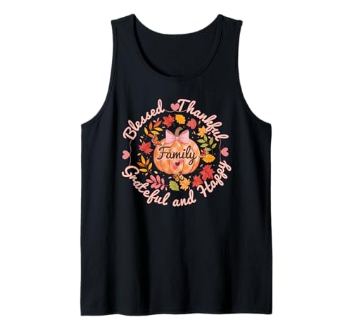 Thanksgiving -Shirts für Frauen dankbar dankbar gesegnet Tank Top Thanksgiving -Shirts für Frauen dankbar dankbar gesegnet Tank Top von Thanksgiving Family Herbst Kürbisgeschenke Frauen