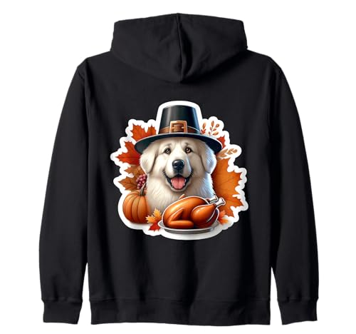 Thanksgiving, große Pyrenäen-Hundebesitzerin, Liebhaberin, lustige Truthahn-Mama Kapuzenjacke von Thanksgiving Great Pyrenees Dog Owner Products