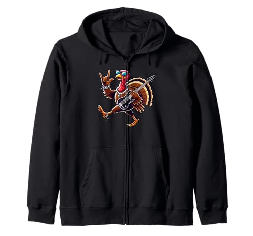 Rock n Roll Truthahn-Kostüm Lustiges Erntedankfest Damen Herren Kapuzenjacke Rock n Roll Truthahn-Kostüm Lustiges Erntedankfest Damen Herren Kapuzenjacke von Thanksgiving Guitar Turkey Outfits For Kid Boy Gir
