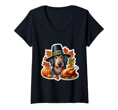 Damen Erntedankfest, irischer Wolfshund, Hundebesitzer, Liebhaber, Lustiger Truthahn T-Shirt mit V-Ausschnitt Damen Erntedankfest, irischer Wolfshund, Hundebesitzer, Liebhaber, Lustiger Truthahn T-Shirt mit V-Ausschnitt von Thanksgiving Irish Wolfhound Dog Owner Products
