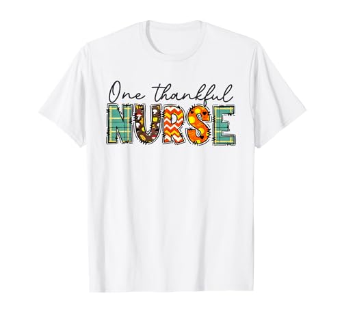 Thankful Nurse Fall Thanksgiving Grafik für Frauen Crew T-Shirt Thankful Nurse Fall Thanksgiving Grafik für Frauen Crew T-Shirt von Thanksgiving - Nurse