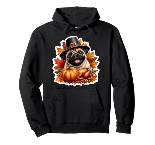 Thanksgiving Mops Hund Besitzer Liebhaber Lustiger Pilger Türkei Mama Pullover Hoodie von Thanksgiving Pug Dog Owner Products