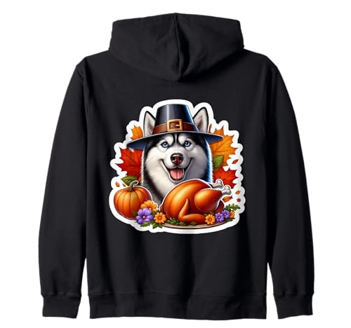 Thanksgiving Sibirischer Husky Hund Besitzer Liebhaber Lustige Türkei Mama Kapuzenjacke von Thanksgiving Siberian Husky Dog Owner Products