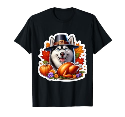 Thanksgiving Sibirischer Husky Hund Besitzer Liebhaber Lustige Türkei Mama T-Shirt von Thanksgiving Siberian Husky Dog Owner Products