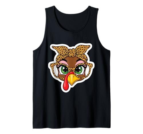 Thanksgiving Truthahn Gesicht Leopard Print Brille Frauen Mädchen Tank Top Thanksgiving Truthahn Gesicht Leopard Print Brille Frauen Mädchen Tank Top von Thanksgiving Turkey Face Leopard Print Products