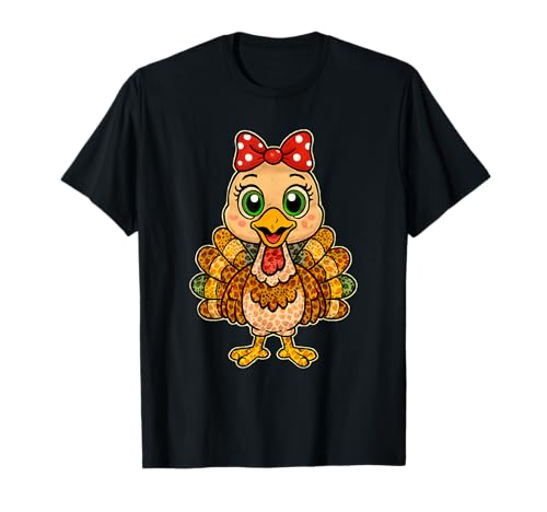 Frauen Mädchen Kind Thanksgiving Truthahn Leopard Print Herbst Herbst T-Shirt von Thanksgiving Turkey Leopard Autumn Fall