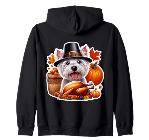 Thanksgiving West Highland White Terrier Hundebesitzerin Lustige Mama Kapuzenjacke Thanksgiving West Highland White Terrier Hundebesitzerin Lustige Mama Kapuzenjacke von Thanksgiving West Highland White Terrier Products