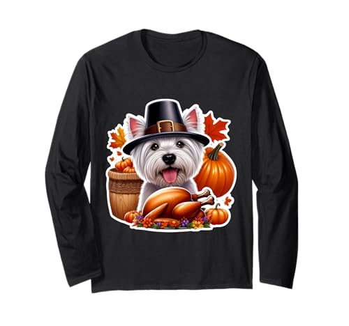 Thanksgiving West Highland White Terrier Hundebesitzerin Lustige Mama Langarmshirt Thanksgiving West Highland White Terrier Hundebesitzerin Lustige Mama Langarmshirt von Thanksgiving West Highland White Terrier Products