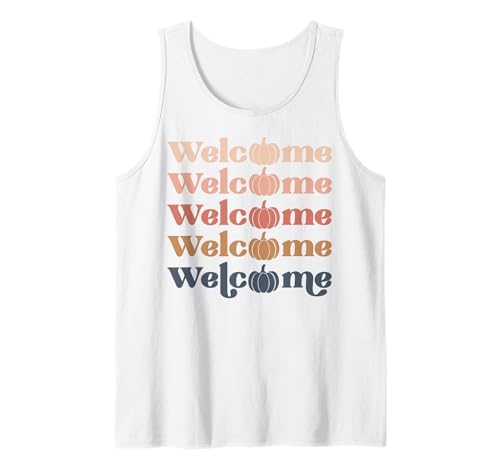 Willkommen zum Kürbis-Erntedankfest für Herren, Damen, Kinder, Jungen und Mädchen Tank Top Willkommen zum Kürbis-Erntedankfest für Herren, Damen, Kinder, Jungen und Mädchen Tank Top von Thanksgiving shopp