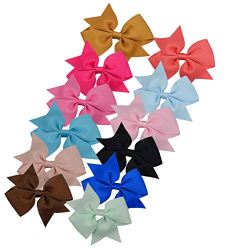 Baby Mädchen Haar Schleife Ripsband Headbands Boutique Haar Head Accessoires Alligator Clips für Jugendliche Kinder 12 Stück von Thaoya