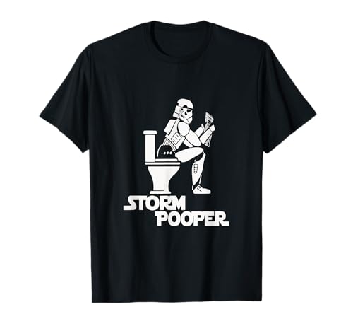That's Life Brand Herren Cartoon-Storm Pooper T-Shirt S Schwarz Klassisch Crew Neck Pull-On Klassische Passform 100% Polyester Standardlänge Kurzarm S von That's Life Brand