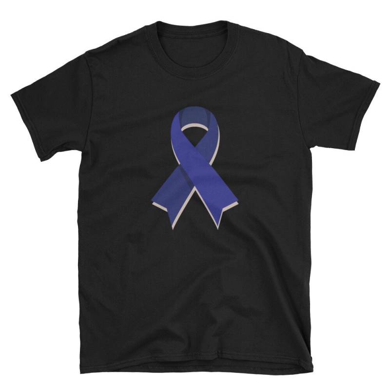 Cancer Awareness Ribbon T-Shirt, Dunkelblaues Support T-Shirt von ThatCoolTShirt