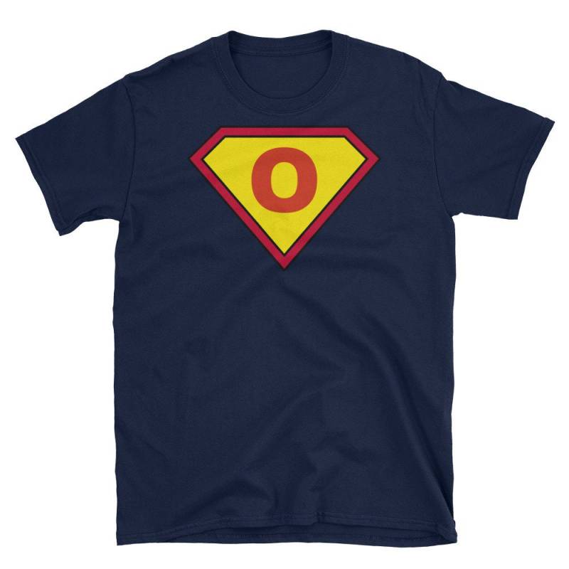 O Anfangsbuchstabe T-Shirt - Superheld Comic Monogramm Shirt Familien Passende Tops Personalisierte Geschenke Für Frauen & Männer Geschenkideen von ThatCoolTShirt