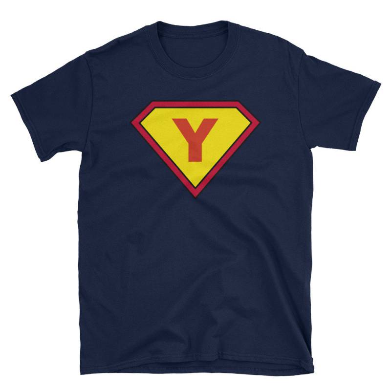 Y Anfangsbuchstabe T-Shirt - Superhelden Comic Monogramm Shirt Familien Passende Tops Personalisierte Geschenke Für Frauen & Männer Geschenkideen von ThatCoolTShirt