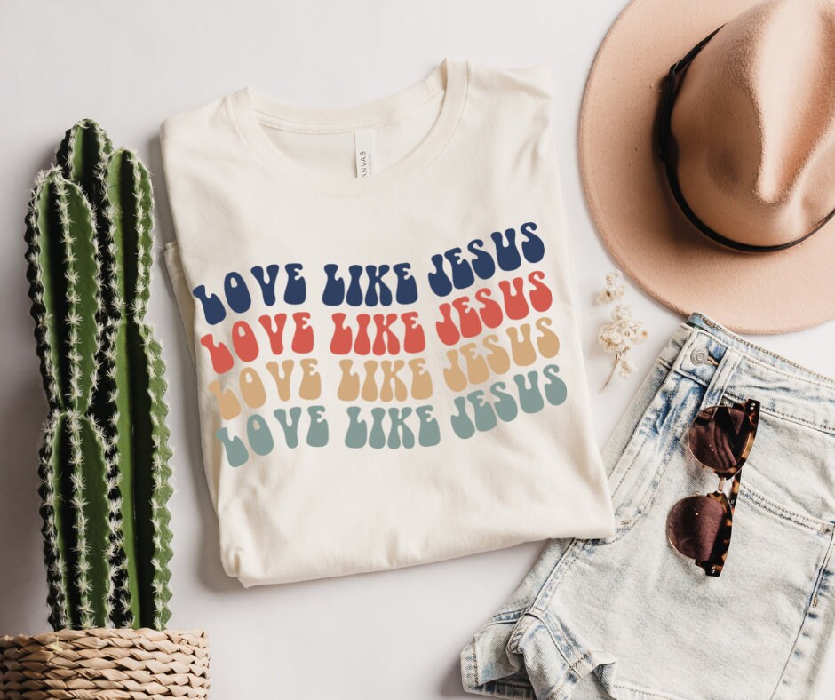 Frauenliebe Wie Jesus Unisex Retro Shirt - Vers Christliches Religiöses Love Like Shirt-Mama Und Ich Passendes Shirt Frauenliebe Wie Jesus Unisex Retro Shirt - Vers Christliches Religiöses Love Like Shirt-Mama Und Ich Passendes Shirt von ThatPartyGirlCo