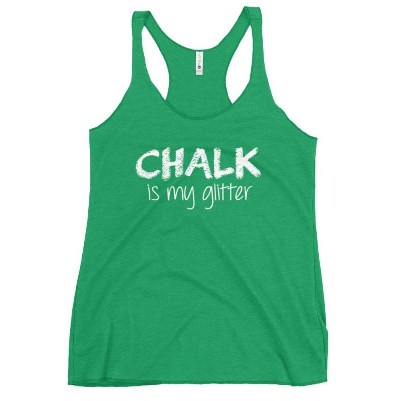 Frauen Racerback Tank - Kreide Ist Mein Glitter Frauen Racerback Tank - Kreide Ist Mein Glitter von ThatShirtShop13