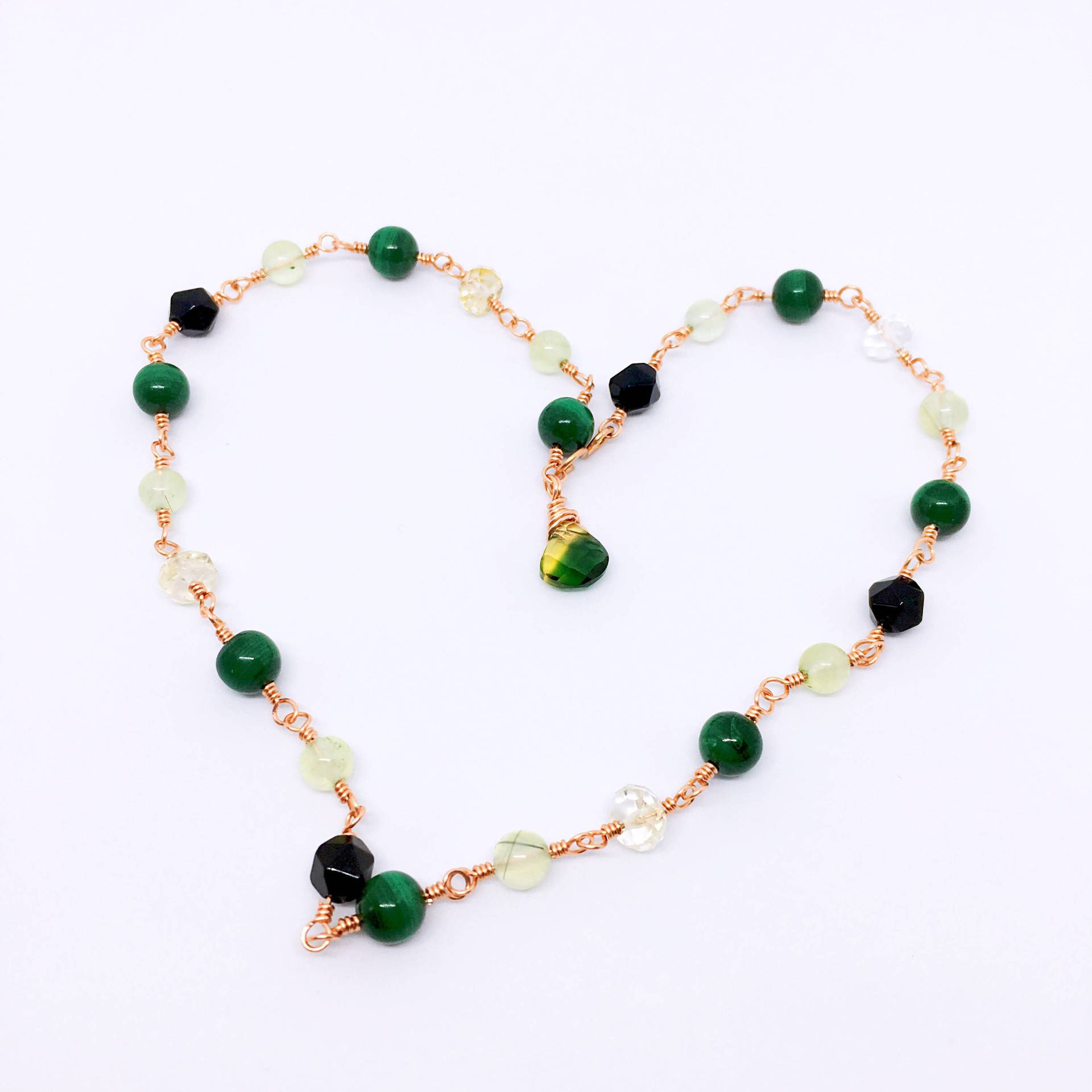 Malachit Kette, Prehnit, Citrin, Onyx, Naturschmuck, Schutzkette, Schmuck Für Die Freundin, Weihnachtsschmuck Malachit Kette, Prehnit, Citrin, Onyx, Naturschmuck, Schutzkette, Schmuck Für Die Freundin, Weihnachtsschmuck von ThatStoneStudio