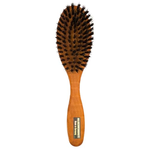 Thats me organic Profi-Haarbürste "Die Schlanke" – aus Birnbaumholz & Wildschweinborsten – Perfekt für feines Haar & Kinder – Naturhaarbürste für täglichen Gebrauch – Sleek Bun Bürste von Thats me organic