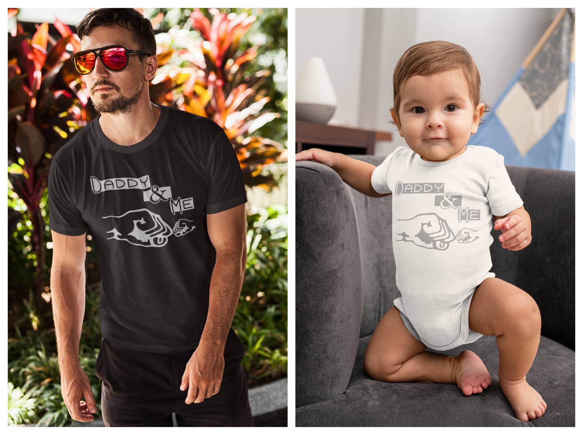 Passendes Daddy & Me Shirt Set, Vatertag Fist Bump T-Shirts, Papa Und Ich Shirt, Geschenk Für Papa, Neues Baby/Kleinkind Shirts von ThatsMyFit