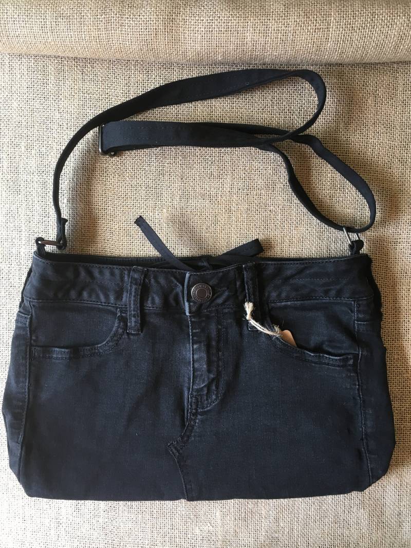 Up-Cycled Denim Handgefertigt - Tartan Überraschung von ThatsSewCindie