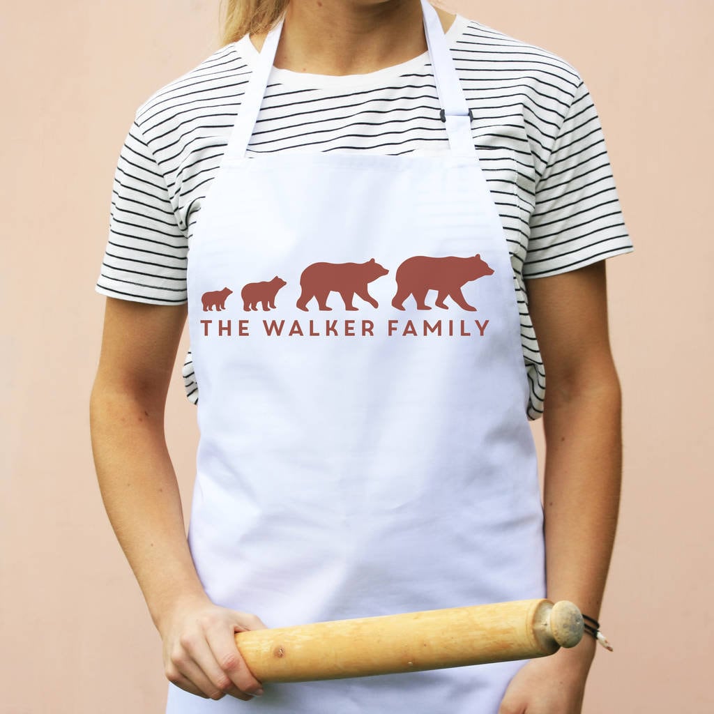 Personalisierte Bärenfamilie Schürze von Thatsnicethatuk