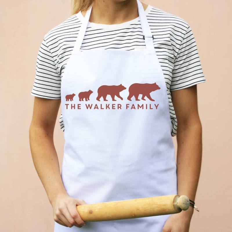 Personalisierte Bärenfamilie Schürze von Thatsnicethatuk