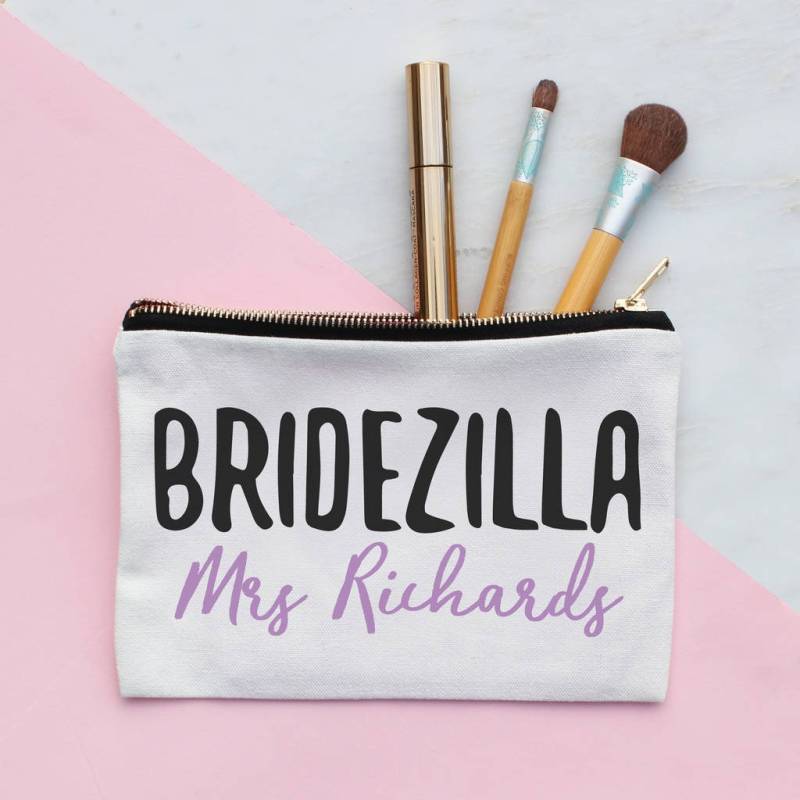 Personalisierte Bridezilla Schminktasche, Hochzeitsgeschenk Für Die Braut, Hochzeitsgeschenkideen, Hochzeitsgeschenk, Geschenk Brautgeschenk, Braut von Thatsnicethatuk