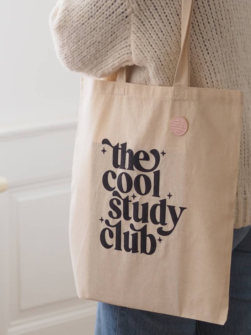 Tragebeutel Mit Rosa Pin | "The Cool Study Club" von ThatsyourjournalShop
