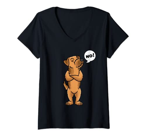 Damen Westfalenterrier Hund T-Shirt mit V-Ausschnitt von Thawestfalenterriermal
