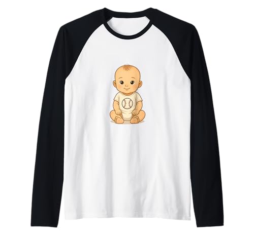 Baby Baseball Clipart Grafik Raglan von The 18 Club