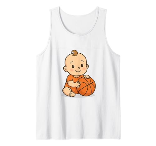 Basketball Baby Clipart Grafik Tank Top von The 18 Club