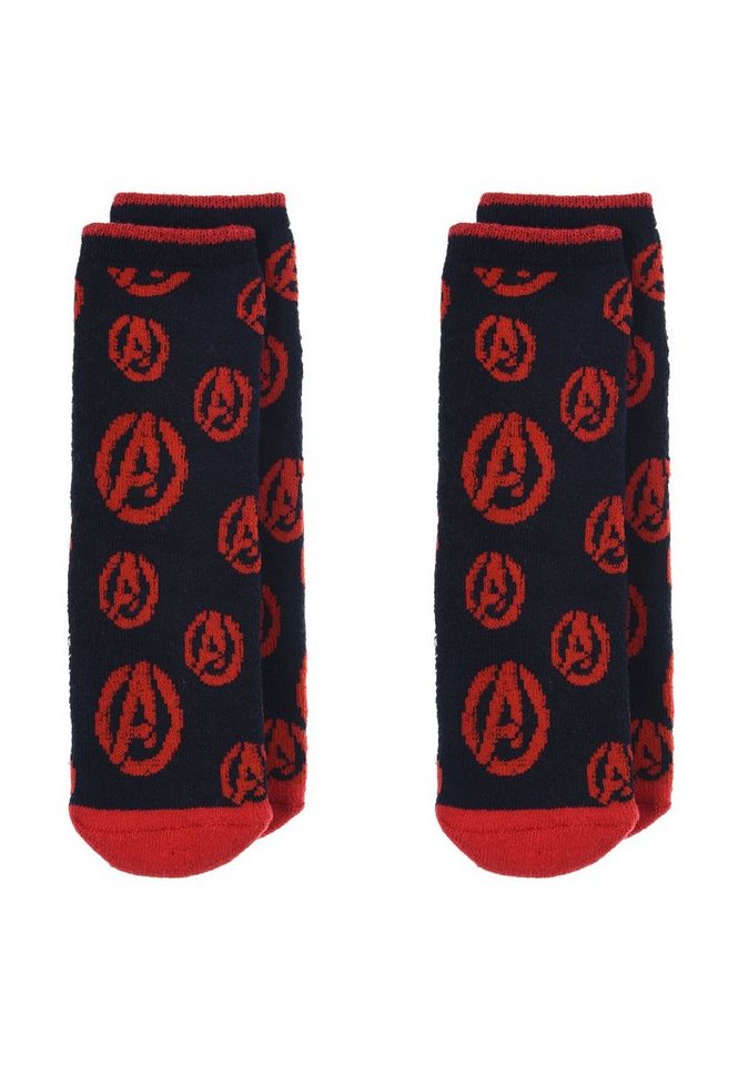 The AVENGERS ABS-Socken Kinder Jungen Socken 2 Paar Set Gumminoppen Stopper-Socken Strümpfe (2-Paar) mit anti-rutsch Noppen von The AVENGERS