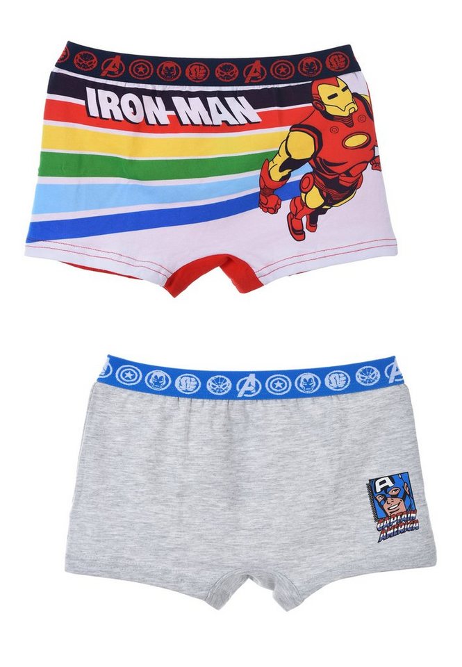 The AVENGERS Boxershorts Iron Man Captain America Kinder Jungen Unterhosen Pants (2-St) von The AVENGERS