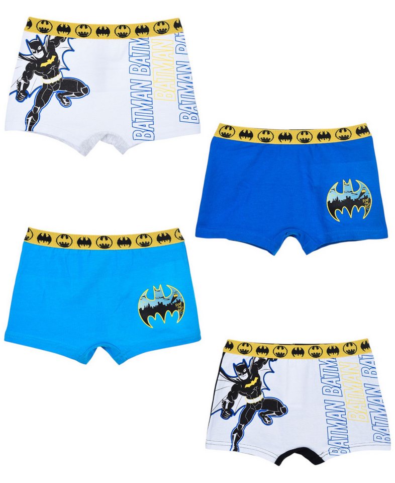 Batman Boxershorts DC COMICS (4-St) Jungen Boxershorts Unterhose Gr. 104 - 140 cm von Batman