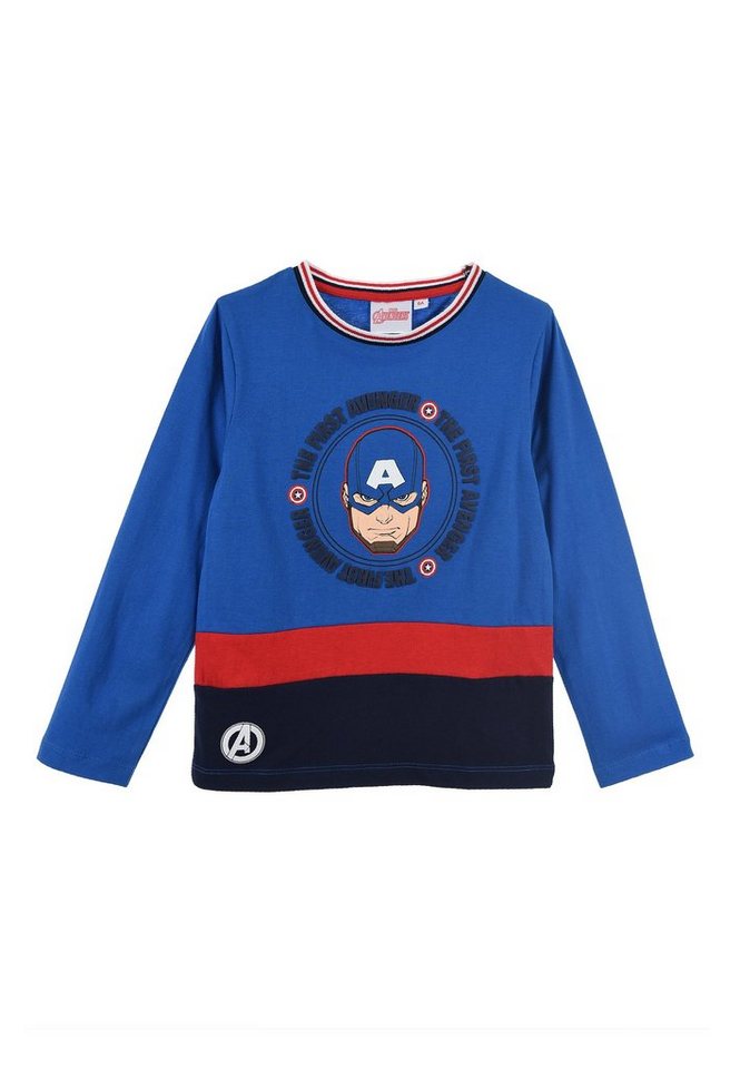 The AVENGERS Langarmshirt Captain America Black Panther Kinder Jungen Longsleeve Shirt Oberteil von The AVENGERS