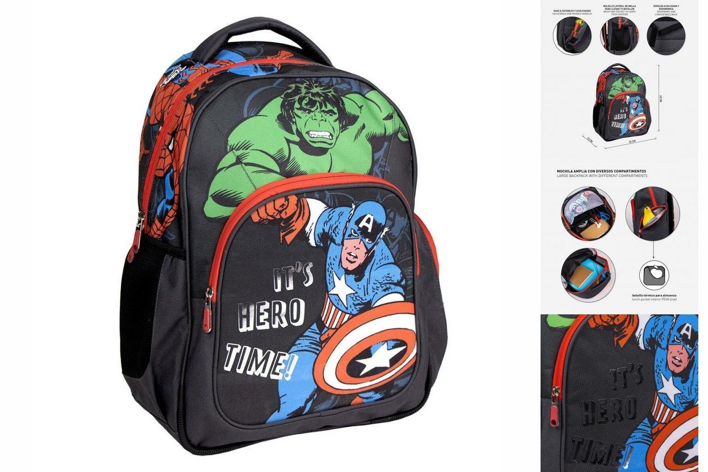 The AVENGERS Rucksack Avengers The avengers Kinder-Rucksack The Schwarz 32 x 15 x 42 cm von The AVENGERS