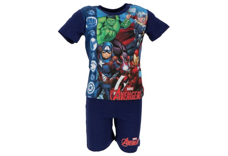 The AVENGERS Schlafanzug Kurzarm-Schlafanzug für Kinder 100% Baumwolle, Shortama-Design von The AVENGERS