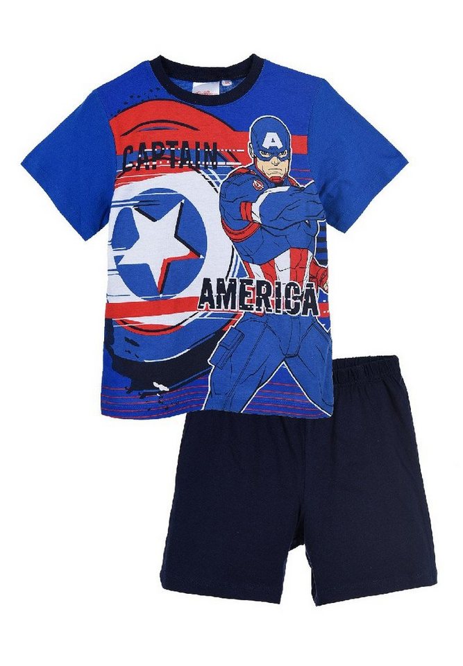 The AVENGERS Shorty Captain America Kinder Jungen Pyjama Schlaf-Set (2 tlg) von The AVENGERS