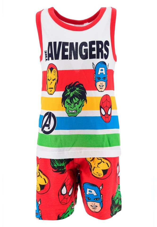 The AVENGERS Shorty Iron Man Hulk Captain America Kinder Jungen Pyjama Schlaf-Set (2 tlg) von The AVENGERS