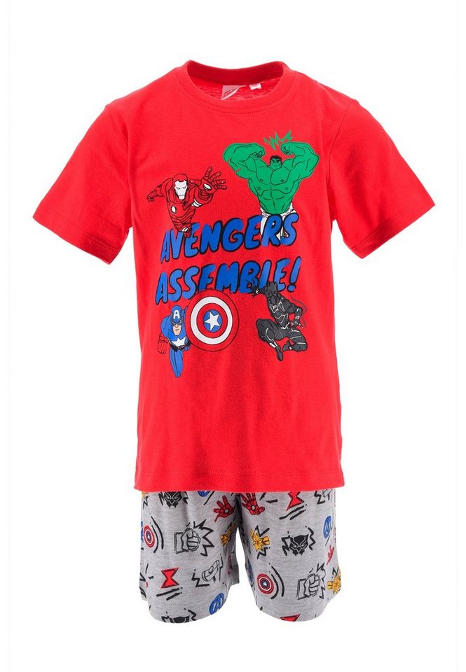 The AVENGERS Shorty Iron Man Hulk Captain America Kinder Jungen Pyjama Schlaf-Set (2 tlg) von The AVENGERS