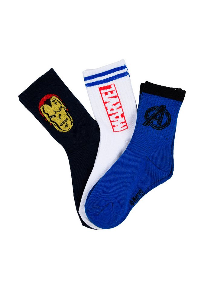The AVENGERS Socken Jungen Socken 3er Pack mit Iron Man Motiv (3-Paar) von The AVENGERS