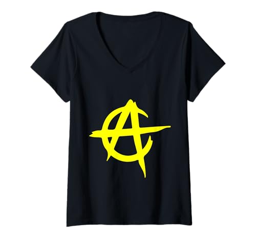 Damen Anarcho-Kapitalist/Voluntarist T-Shirt [Gold] T-Shirt mit V-Ausschnitt von The Anarcho-Capitalist Store