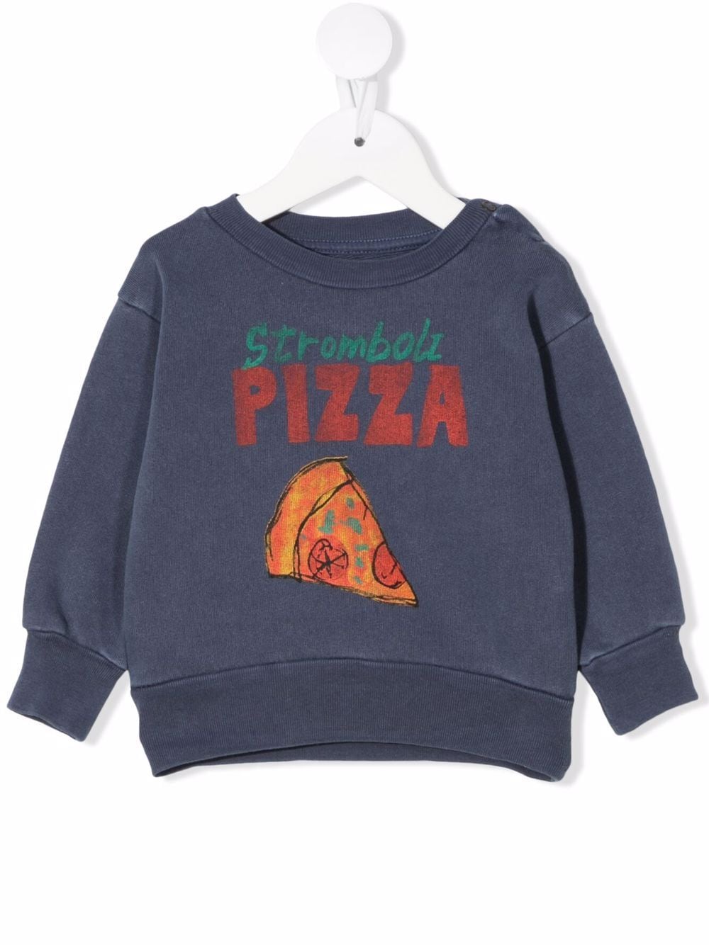 The Animals Observatory Sweatshirt mit Pizza-Print - Blau von The Animals Observatory