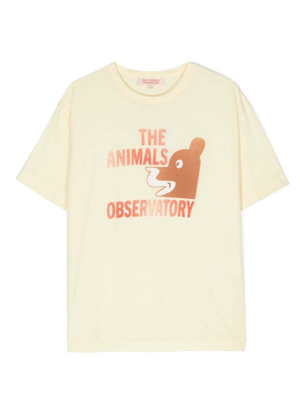 The Animals Observatory T-Shirt mit Logo-Print - Gelb von The Animals Observatory