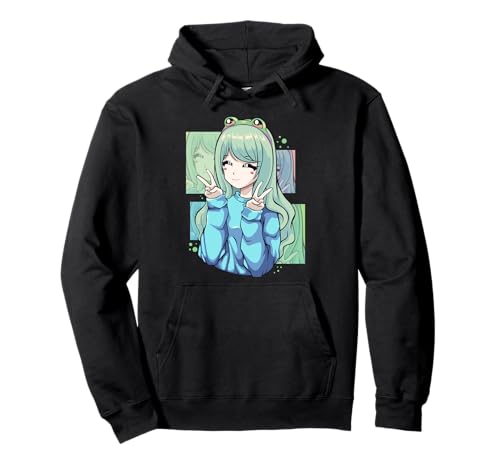 Niedliches Anime Kawaii Manga Frosch Mädchen Pullover Hoodie Niedliches Anime Kawaii Manga Frosch Mädchen Pullover Hoodie von The Anime Frog Girl