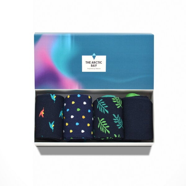 The Arctic Bay Die Arctic Box - Tiefblaue-Edition - 4 Paar Socken von The Arctic Bay